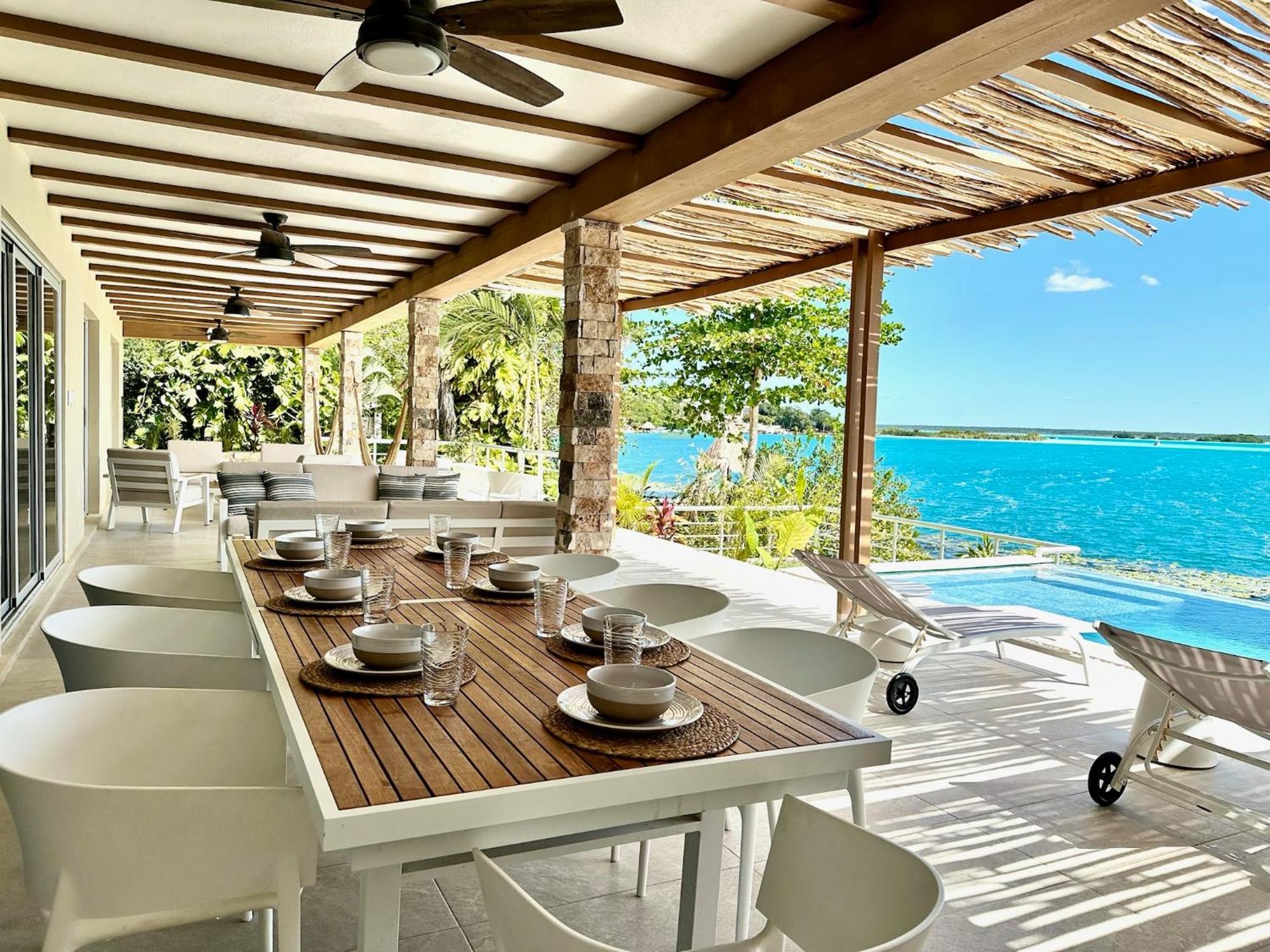 Casa Sol Y Luna -Beautiful Sunrises And Infinity Pool Bacalar Esterno foto